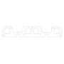 Cometic Gasket C5927-030 Cometic Chevy Gen1 SB V8 .030in MLS Exhaust Mani Gskt Set-1.780in x 1.700in D Ports-Brodix 12B Head