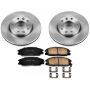 PowerStop KOE6108 OE Stock Replacement Low-Dust Ceramic Brake Pad and Rotor Kit