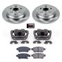 PowerStop KCOE4604 OE Stock Replacement Low-Dust Ceramic Brake Pad, Rotor and Caliper Kit