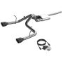 QTP 425018B 2018-2024 Jeep Wrangler JL  Screamer Cat Back Black Tips
