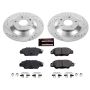 PowerStop K7516 Z23 Daily Driver Carbon-Fiber Ceramic Brake Pad and Drilled & Slotted Rotor Kit
