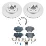 PowerStop ESK8323 Genuine Geomet Coated Rotors, ECE-R90 Brake Pads + Hardware Kit