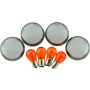 Bikers Choice 482543 00-10 FXST FXD Smoked Turn Signal Lens & Amber Bulb Kit Replaces H-D 69304-02