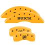 MGP 49001SBSHYL 4 Caliper Covers Engraved Front Buick Engraved Rear Buick Shield Yellow finish black ch