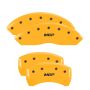 MGP 17092SMGPYL 4 Caliper Covers Engraved Front & Rear  Yellow finish black ch