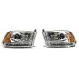 Raxiom 09-18 Dodge RAM 1500 LED Halo Headlights w/ Swtchbck Turn Signals- Chrome Hsng (Clear Lens)