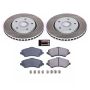 PowerStop SC3118 Semi-Coated Rotor and Low-Dust Ceramic Brake Pad Kit