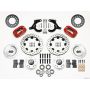 Wilwood 140-11011-DR Forged Dynalite Front Kit 11.75in Drilled Red 59-64 Chevy Impala / 63-64 Corvette