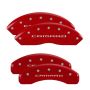 MGP 14240SCA5RD 4 Caliper Covers Engraved Front & Rear Gen 5/Camaro Red finish silver ch