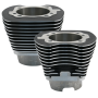 S&S Cycle 910-0264 99-06 BT 4-1/8in Bore Cylinder Set - Wrinkle Black