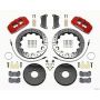 Wilwood 140-13581-DR Dynapro 6 Front Hat Kit 12.88in Drilled Red 2005-Up Mazda 3 w/ Lines