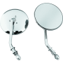 Bikers Choice 489711 65-Up Chrome 4 Inch Round Short Stem Mirror Right Custom
