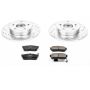 PowerStop K1168 Z23 Daily Driver Carbon-Fiber Ceramic Brake Pad and Drilled & Slotted Rotor Kit