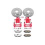 PowerStop KC1384-26 Z26 Street Performance Ceramic Brake Pad, Drilled Slotted Rotor, and Caliper Kit