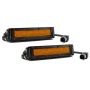 Diode Dynamics DD6040P 6 In LED Light Bar - Amber Flood Stealth (Pair)