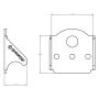 Ridetech 90000242 Upper air spring mount for 1.5