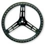 LONGACRE LON52-56867 Steering Wheel 15in Flat Drilled Black