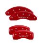 MGP 4 Caliper Covers Engraved Front & Rear Volt Red finish silver ch