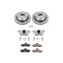 PowerStop KCOE5064 OE Stock Replacement Low-Dust Ceramic Brake Pad, Rotor and Caliper Kit