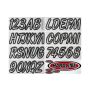 Hardline WHBKG400 Boat Lettering Registration Kit 3 in. - 400 White/Black