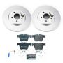 PowerStop ESK7990 Genuine Geomet Coated Rotors, ECE-R90 Brake Pads + Hardware Kit