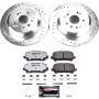 PowerStop K6953-36 Z36 Truck and SUV Carbon-Fiber Ceramic Brake Pad and Drilled & Slotted Rotor Kit