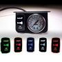 Kleinn Air Horns 1303W Kleinn Panel Mounted 160 PSI Gauge w/ an Illuminated WHITE Momentary Rocker Switch