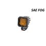 Diode Dynamics DD6848S Stage Series C1 LED Pod - Yellow SAE Fog Standard ABL Each