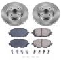 PowerStop KOE7358 OE Stock Replacement Low-Dust Ceramic Brake Pad and Rotor Kit