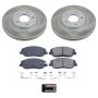 PowerStop SC4665 Semi-Coated Rotor and Low-Dust Ceramic Brake Pad Kit