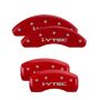 MGP 20197SIVTRD 4 Caliper Covers Engraved Front & Rear i-Vtec Red finish silver ch