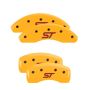MGP 10236SSTOYL 4 Caliper Covers Engraved Front & Rear ST Yellow finish black ch