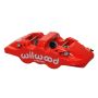 Wilwood 120-13289-RD Caliper-Aero6-R/H - Red 1.62/1.12/1.12in Pistons 1.25in Disc
