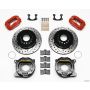Wilwood 140-9282-DR Forged Dynalite P/S Park Brake Kit Drill-Red Small Ford 2.50in Offset