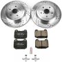 PowerStop K2913 Z23 Daily Driver Carbon-Fiber Ceramic Brake Pad and Drilled & Slotted Rotor Kit
