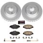 PowerStop CRK5325 Genuine Geomet Coated Rotor and Carbon-Fiber Ceramic Brake Pad Kit