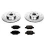 PowerStop K2313 Z23 Daily Driver Carbon-Fiber Ceramic Brake Pad and Drilled & Slotted Rotor Kit