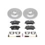 PowerStop ESK3048 Genuine Geomet Coated Rotors, ECE-R90 Brake Pads + Hardware Kit