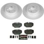 PowerStop ESK6152 Genuine Geomet Coated Rotors, ECE-R90 Brake Pads + Hardware Kit