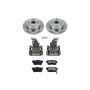 PowerStop KCOE701B OE Stock Replacement Low-Dust Ceramic Brake Pad, Rotor and Caliper Kit