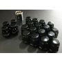Project Kics W653B19 16 LUGS + 4 LOCKS Black Bullock And Nut Set - 12X1.25