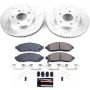 PowerStop K6492 Z23 Daily Driver Carbon-Fiber Ceramic Brake Pad and Drilled & Slotted Rotor Kit