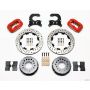 Wilwood 140-2112-DR Forged Dynalite P/S Rear Kit Drilled Red Chev 12 Bolt w C-Clips