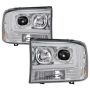 SPYDER 5084675 1PC Light Bar Projector Headlights - Chrome