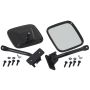 Kentrol 97-18 Jeep Wrangler TJ/JK E-Z Detach Mirrors Pair - Powdercoat Black