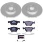 PowerStop ESK2926 Genuine Geomet Coated Rotors, ECE-R90 Brake Pads + Hardware Kit