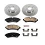 PowerStop K1549 Z23 Daily Driver Carbon-Fiber Ceramic Brake Pad and Drilled & Slotted Rotor Kit