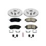 PowerStop K6494 Z23 Daily Driver Carbon-Fiber Ceramic Brake Pad and Drilled & Slotted Rotor Kit