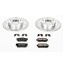PowerStop K1169 Z23 Daily Driver Carbon-Fiber Ceramic Brake Pad and Drilled & Slotted Rotor Kit