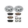 PowerStop KOE792 OE Stock Replacement Low-Dust Ceramic Brake Pad and Rotor Kit